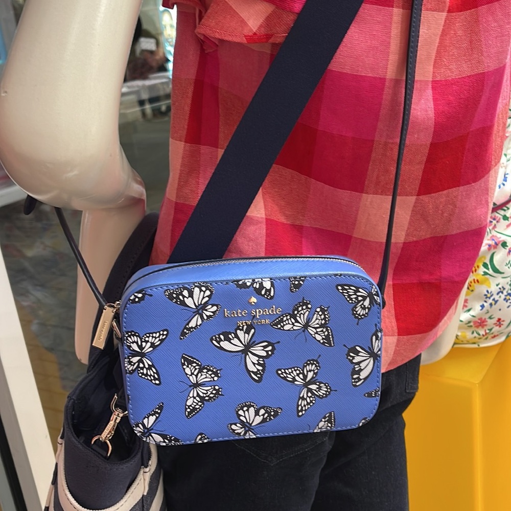 Kate Spade Staci Butterfly Sky Printed Mini Camera Bag, 
Blue Multi 
NWT - Picture 2 of 16